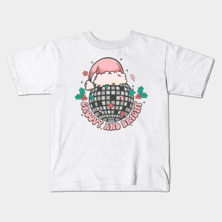 Santa's Disco Groove: A Merry Mix of Groovy and Bright Christmas Cheer Kids T-Shirt